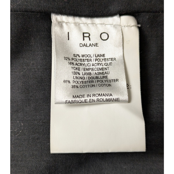 Iro Tweed Pattern Boucle Black & White Jacket Size 0 - Picture 8 of 8